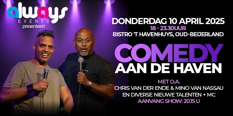 Always Events presenteert Comedy aan de haven